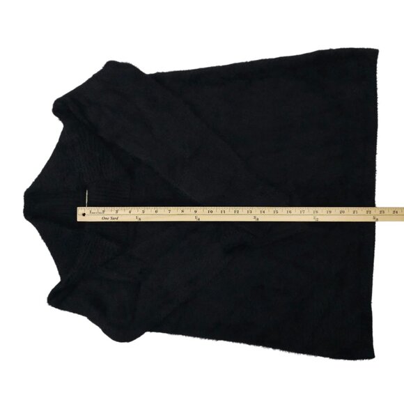 Loft Sweater Fuzzy Womens L Pullover Ribbed Wide Mock Neck Essential Tunic NEW - Picture 5 of 16